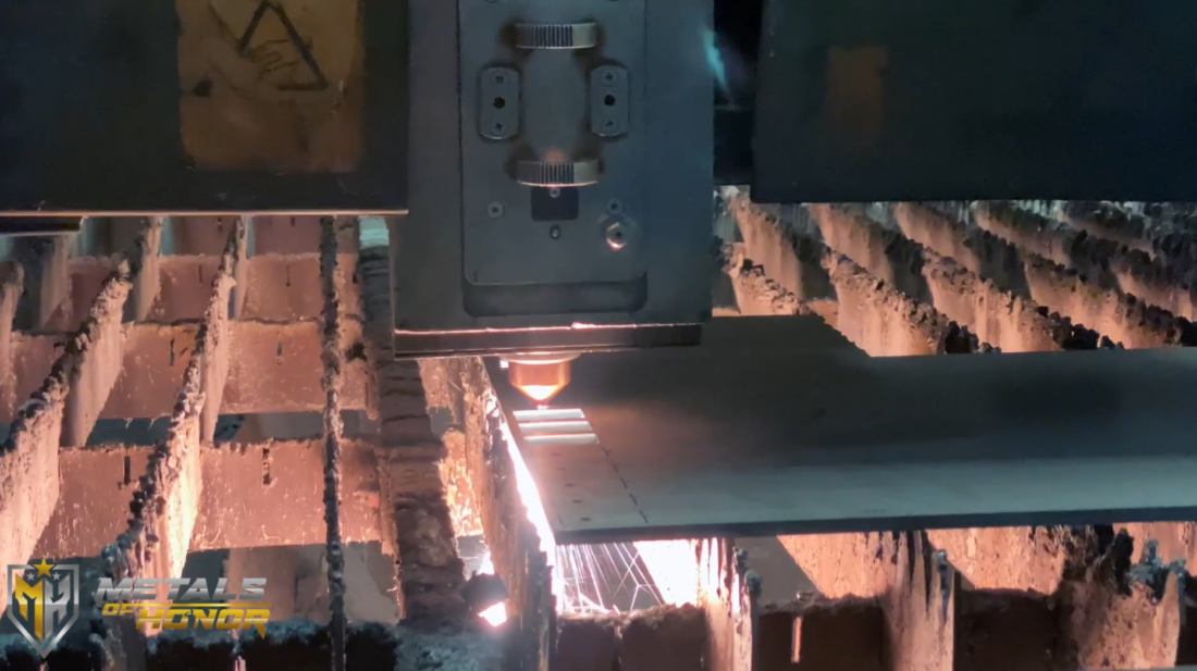 Laser cutting metal parts