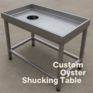 Custom Oyster Shucking Table by MOH